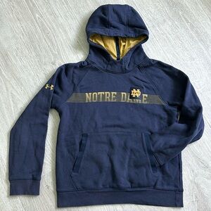 Notre Dame Under Armour Youth Hooded Sweatshirt size YXL